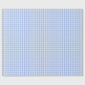 Blaue Gingham Brise Geschenkpapier (Flach)