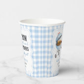 Blaue Gingham-Burger-BBQ-Baby-Shower-Papierbecher Pappbecher (Rechts)