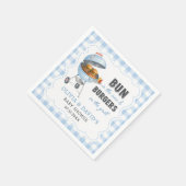 Blaue Gingham-Burger-BBQ-Baby-Shower-Servietten Serviette (Ecke)