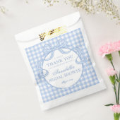 Blaue Gingham Coquette Bogen Brautparty-Dessert Geschenktütchen (Versiegelt)