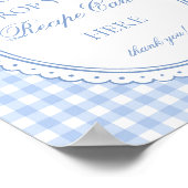Blaue Gingham Coquette Bow Rezept teilen Poster (Ecke)
