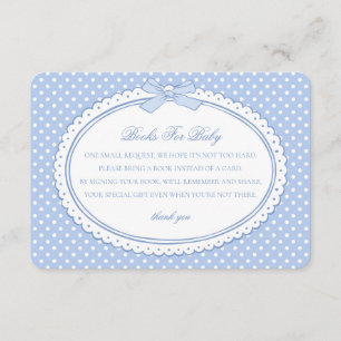 Blaue Gingham Coquette Bücher fürs Baby Begleitkarte
