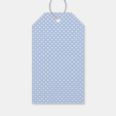 Blaue Gingham Flirt Bow Taufgeschenke Geschenkanhänger (Rückseite)