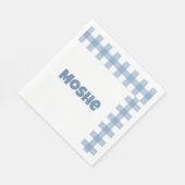 Blaue Gingham-Geburtstagsserviette Serviette (Ecke)