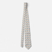 Blaue Gingham-Henne im Cottage-Stil Krawatte (Rückseite)