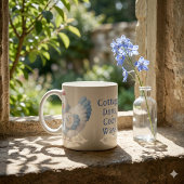 Blaue Gingham-Hütte Henne Cozy Ways Kaffeetasse