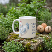 Blaue Gingham-Hütte Henne Cozy Ways Kaffeetasse
