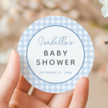 Blaue Gingham-Jungen-Baby-Party