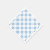 Blaue Gingham-Karo-Muster-Papier-Serviette Serviette (Ecke)