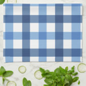 Blaue Gingham-Karo-Tee-Tücher Geschirrtuch (Gefaltet)