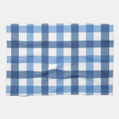 Blaue Gingham-Karo-Tee-Tücher Geschirrtuch (Horizontal)
