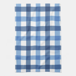 Blaue Gingham-Karo-Tee-Tücher Geschirrtuch