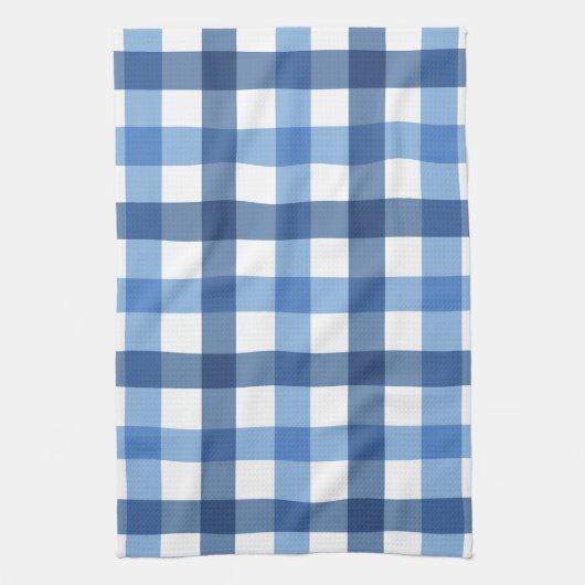 Blaue Gingham-Karo-Tee-Tücher Geschirrtuch (Vertikal)