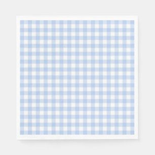 Blaue Gingham-Kokette-Schleifen-Party-Dessert Serviette
