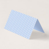Blaue Gingham-Koketten-Schleifen-Platzkarten-Tisch (Rückseite)