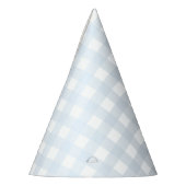 Blaue Gingham-Partyhut Partyhütchen (Links)