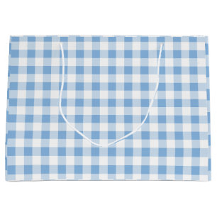 Blaue Gingham-Picknick-Baby-Q-Grill BBQ  Große Geschenktüte