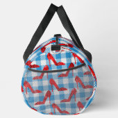 Blaue Gingham-Rupenschuhe Duffle Bag (Rechts)