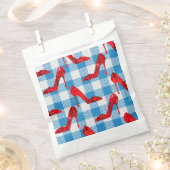 Blaue Gingham-Rupenschuhe Geschenktütchen (Ausgeschnitten)