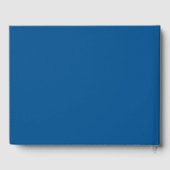 Blaue Gingham-Schleife Abschlussfeier Gästebuch (Rückseite)