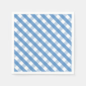 Blaue Gingham Servietten (Vorderseite)