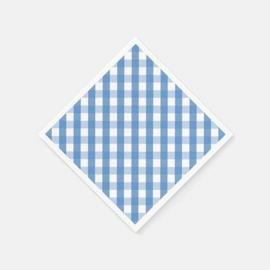 Blaue Gingham Servietten (Ecke)