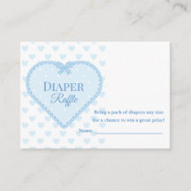 Blaue Gingham-Spitzen-Herz-Windel-Raffel-Shower