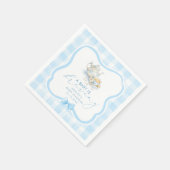 Blaue Gingham-Teeparty-Junge-Baby-Party Serviette (Ecke)