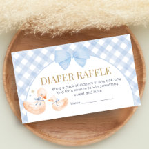 Blaue Gingham Verrückte Gans Babyparty-Windel-Raff