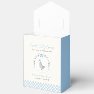 Blaue Gingham-Wald-Silvester-Gans-Baby-Party Geschenkschachtel