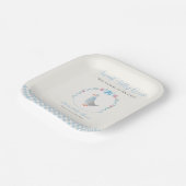Blaue Gingham-Wald-Silvester-Gans-Baby-Party Pappteller (Gewinkelt)