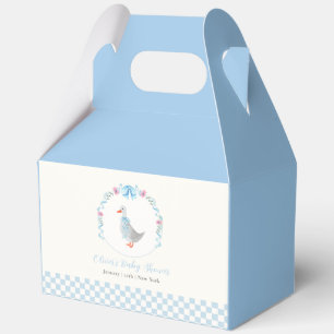 Blaue Gingham-Wald-Silvester-Gans-Junge-Baby-Party Geschenkschachtel