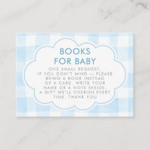 Blaue Gingham-Wellenrahmen-Bücher für Baby-Anfrage