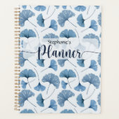 Blaue Gingko-Blattmuster Planer (Vorderseite)