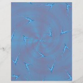 Blaue Ginseng-Mann-Schrappbuch-Papier 2-seitige Se