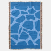 Blaue Giraffe Textur-Wurfdecke Decke (Vorderseite Vertikal)