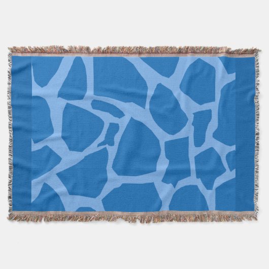 Blaue Giraffe Textur-Wurfdecke Decke (Vorderseite)