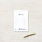 Blaue Gitter Notizen (Auf Schreibtisch)