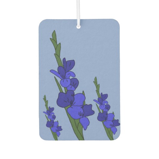 Blaue Gladiole Autolufterfrischer (Vorderseite)