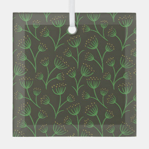 Blaue Glasblumen im Vintage-Stil Ornament Aus Glas