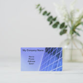 Blaue Glasfassaden-architektonische Gestaltung Visitenkarte (Stehend Vorderseite)