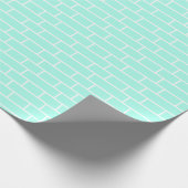 Blaue Glasfliesen Geschenkpapier (Ecke)