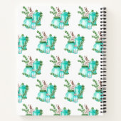 Blaue Glasware und gestrichene Rezeptur aus Baumwo Notizblock (Rückseite)