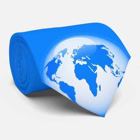 Blaue glatte Kugel Krawatte (Gerollt)