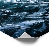 Blaue Gletschereis-Passage Naturposter Poster (Ecke)