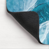 Blaue Gletschereis-Textur-Mauspad Mousepad (Ecke)