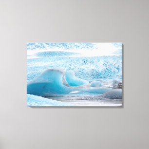 Blaue Gletschereisformationen, horizontal Leinwanddruck
