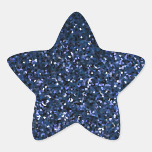 Blaue Glitter-Funkel-Glanz-Patrouille Feiern Stern-Aufkleber