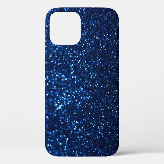 Blaue Glitter-Textur Festiver Glanz Case-Mate iPhone Hülle (Rückseite)