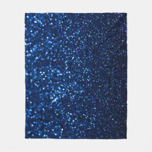 Blaue Glitter-Textur Festlicher Glanz Fleecedecke